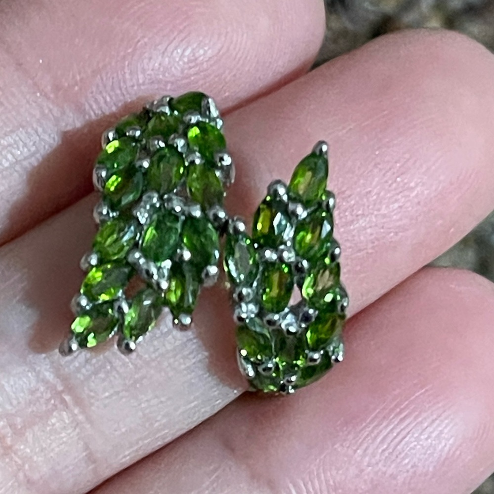 Natural Chrome Diopside Gemstone in 925 Sterling Silver Size 7 - Picture 9 of 13